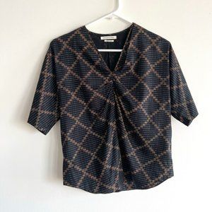 Isabel Marant Etoile 100% cotton voile v-neck shirt, size 36/4